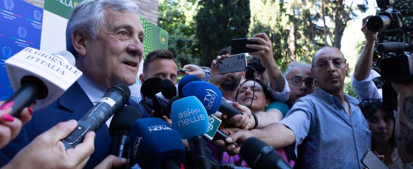 Il ministro Antonio Tajani alla presentazione del Meeting a Roma